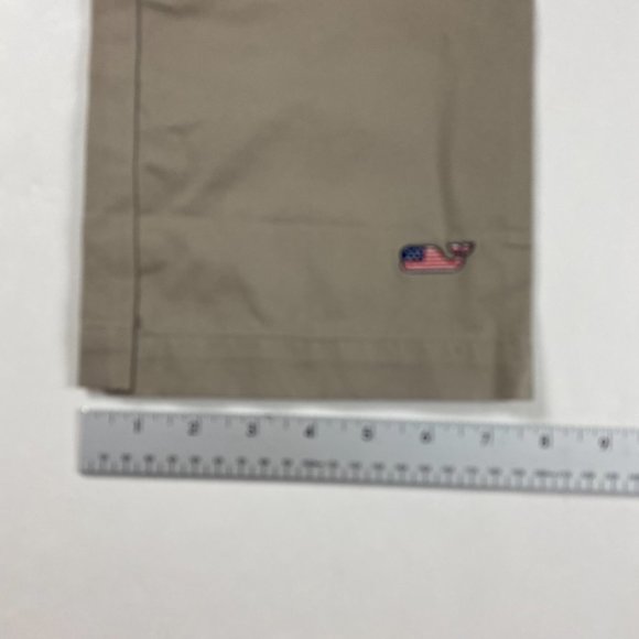 Vineyard Vines Micro Whale AOP Chino Club Pants Mens 30 Khaki Tan - Picture 14 of 16